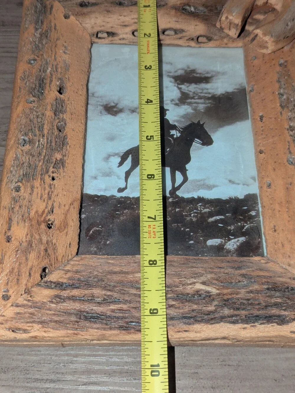 Vintage Handcrafted Cholla Wood Western Picture Frame
